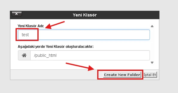 cPanel Dosya Yöneticisi