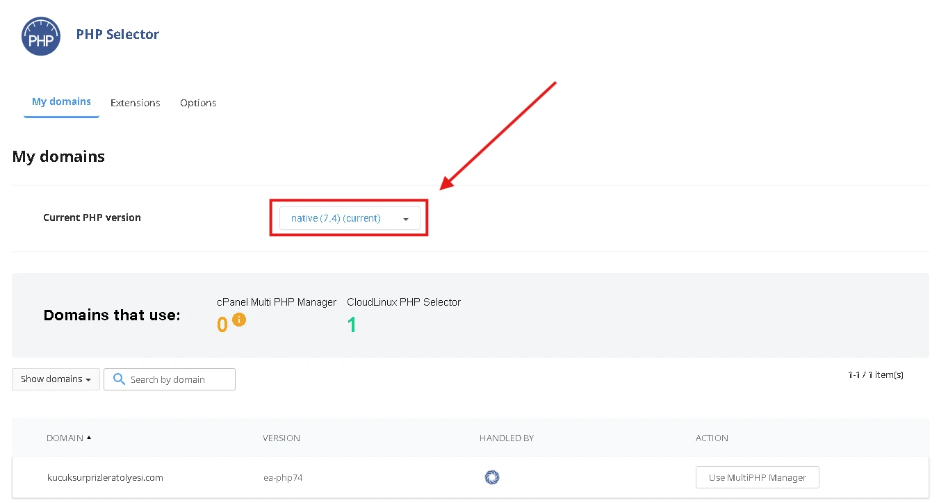 PHP Sürümü Nasıl Değiştirilir?