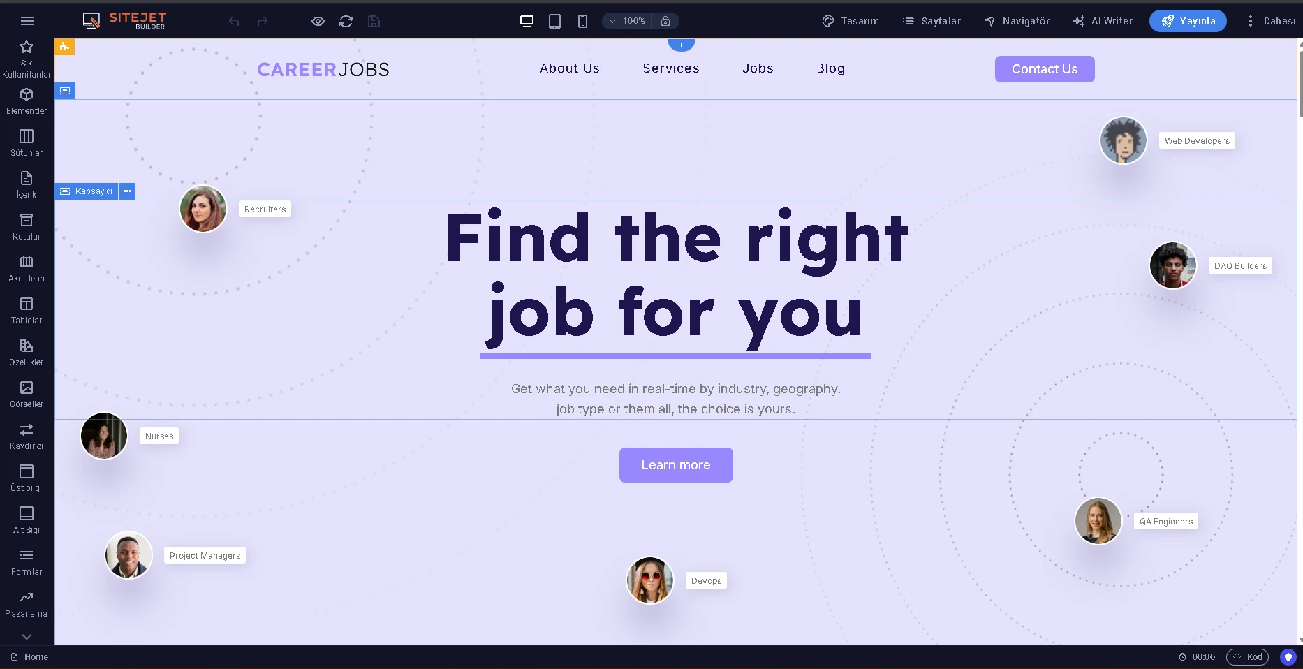SiteJet Website Builder Nasıl Kullanılır