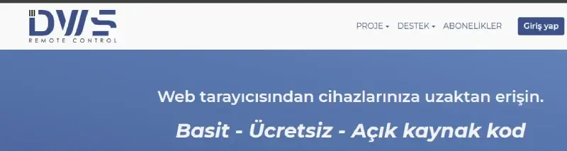 Uzaktan Bağlantı Programları DWService