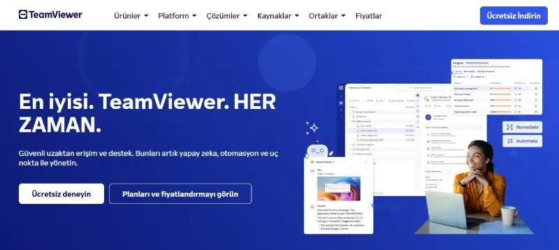 Uzaktan Bağlantı Programları TeamViewer
