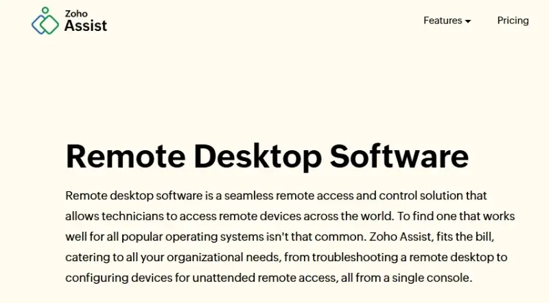 Uzaktan Bağlantı Programları Zoho
