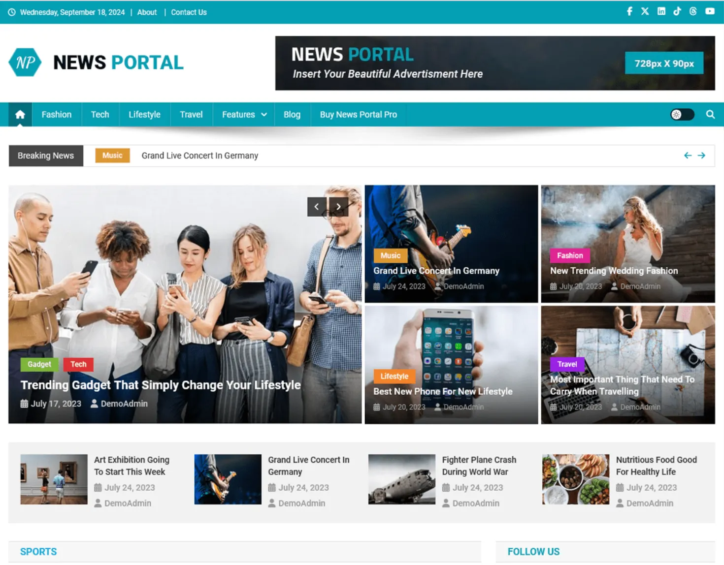 WordPress Newsportal Teması